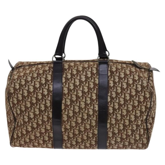 Christian Dior Trotter Canvas Boston Bag Brown Auth EC203 - Picture 3 of 16